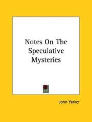 Tapa de Notes on the Speculative Mysteries