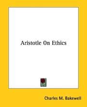 Tapa de Aristotle On Ethics