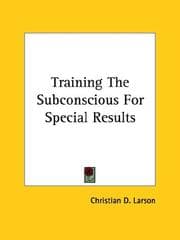Tapa de Training The Subconscious For Special Results