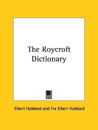 Tapa de The Roycroft Dictionary