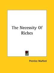 Tapa de The Necessity Of Riches