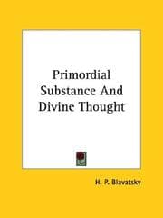 Tapa de Primordial Substance And Divine Thought