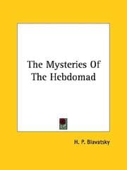 Tapa de The Mysteries Of The Hebdomad