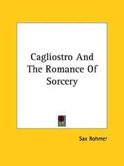 Tapa de Cagliostro And The Romance Of Sorcery