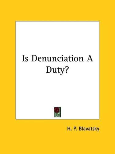 Tapa de Is Denunciation A Duty?