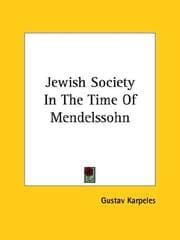 Tapa de Jewish Society In The Time Of Mendelssohn