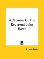 Tapa de A Memoir Of The Reverend John Howe
