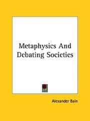 Tapa de Metaphysics And Debating Societies