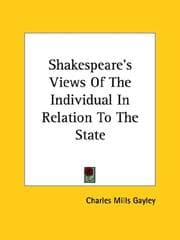 Tapa de Shakespeare's Views Of The Individual In Relation To The State