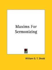 Tapa de Maxims For Sermonizing