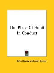 Tapa de The Place Of Habit In Conduct