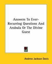 Tapa de Answers To Ever-Recurring Questions And Arabula Or The Divine Guest