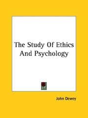 Tapa de The Study Of Ethics And Psychology
