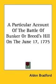Tapa de A Particular Account Of The Battle Of Bunker Or Breed's Hill On The June 17, 1775