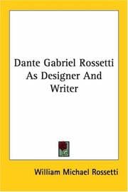 Tapa de Dante Gabriel Rossetti As Designer and Writer