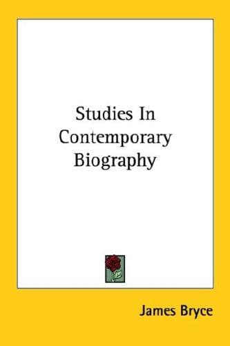 Tapa de Studies In Contemporary Biography