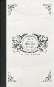 Tapa de Lives of the English Poets