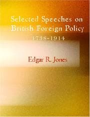 Tapa de Selected Speeches on British Foreign Policy 1738-1914