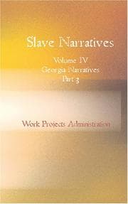 Tapa de Slave Narratives Volume IV Georgia Narratives Part 3