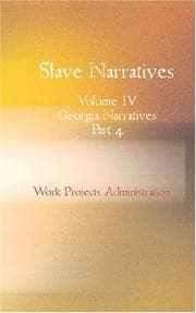 Tapa de Slave Narratives Volume IV Georgia Narratives Part 4