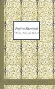 Tapa de Platform Monologues