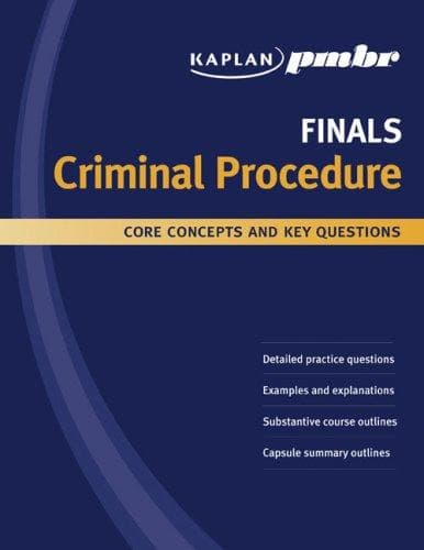 Tapa de Kaplan PMBR Finals Criminal Procedure