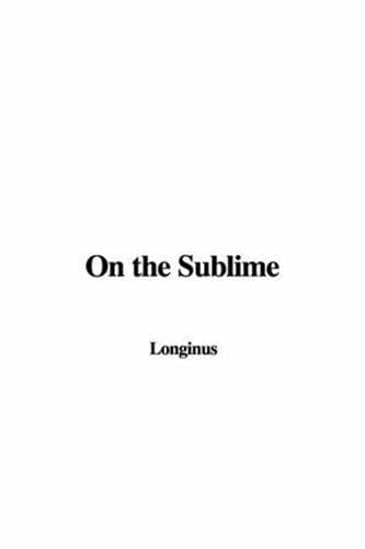 Tapa de On the Sublime