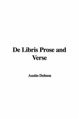 Tapa de De Libris Prose and Verse