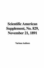 Tapa de Scientific American Supplement, No. 829, November 21, 1891