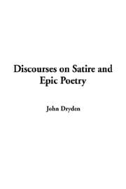 Tapa de Discourses on Satire and Epic Poetry