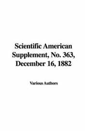 Tapa de Scientific American Supplement, No. 363, December 16, 1882