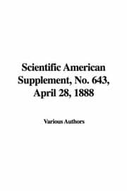 Tapa de Scientific American Supplement, No. 643, April 28, 1888