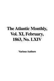 Tapa de The Atlantic Monthly, Vol. XI, February, 1863, No. LXIV