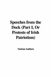 Tapa de Speeches from the Dock (Part I, Or Protests of Irish Patriotism)