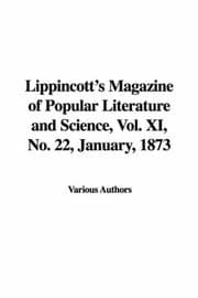 Tapa de Lippincott's Magazine of Popular Literature and Science, Vol. XI, No. 22, January, 1873