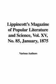 Tapa de Lippincott's Magazine of Popular Literature and Science, Vol. XV, No. 85, January, 1875