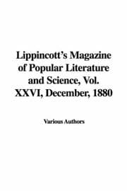 Tapa de Lippincott's Magazine of Popular Literature and Science, Vol. XXVI, December, 1880