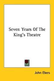 Tapa de Seven years of the King's Theatre