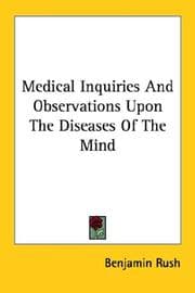Tapa de Medical Inquiries And Observations Upon The Diseases Of The Mind