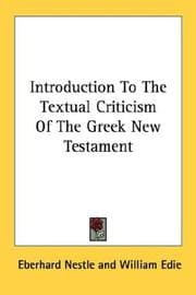Tapa de Introduction To The Textual Criticism Of The Greek New Testament