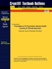 Tapa de Studyguide for Foundations of Psychiatric Mental Health Nursing and Virtual Clinical Excursions 3. 0 by Elizabeth M. Varcarolis, ISBN 9781416003083 (Cram101 Textbook Outlines)