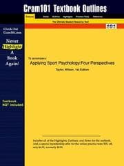 Tapa de Outlines & Highlights for Applying Sport Psychology : Four Perspectives by Taylor, ISBN