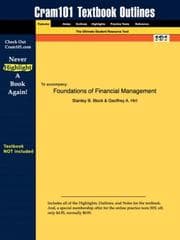 Tapa de Studyguide for Foundations of Financial Management by Stanley B. Block & Geoffrey A. Hirt, ISBN 9780072837360 (Cram101 Textbook Outlines)