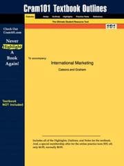 Tapa de Studyguide for International Marketing by Cateora & Graham, ISBN 9780072833713 (Cram101 Textbook Outlines)