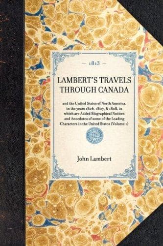 Tapa de Lambert's Travels Through Canada