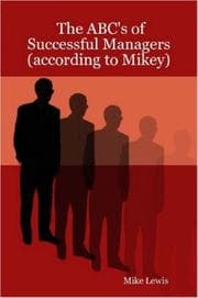 Tapa de The ABC's of Successful Managers (according to Mikey)