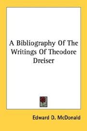 Tapa de A Bibliography Of The Writings Of Theodore Dreiser