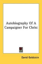 Tapa de Autobiography Of A Campaigner For Christ