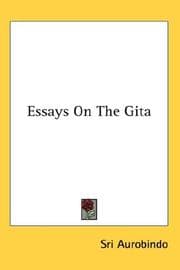 Tapa de Essays on the Gita