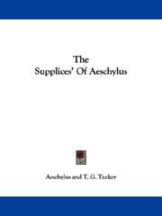 Tapa de The Supplices' Of Aeschylus